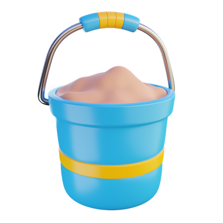 Sand Bucket  3D Icon