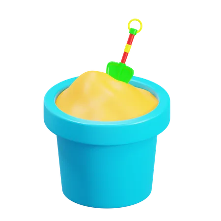 Sand Bucket Toy  3D Icon
