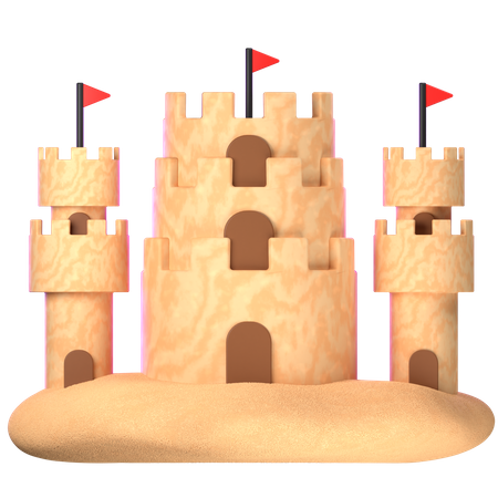 Sand Castel  3D Icon