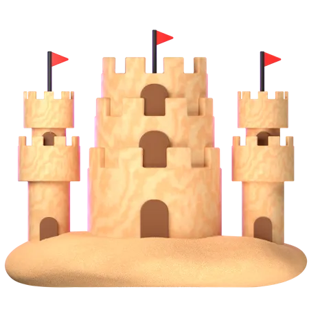 Sand Castel  3D Icon