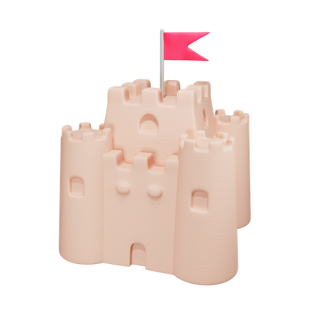 Sand Castle  3D Icon