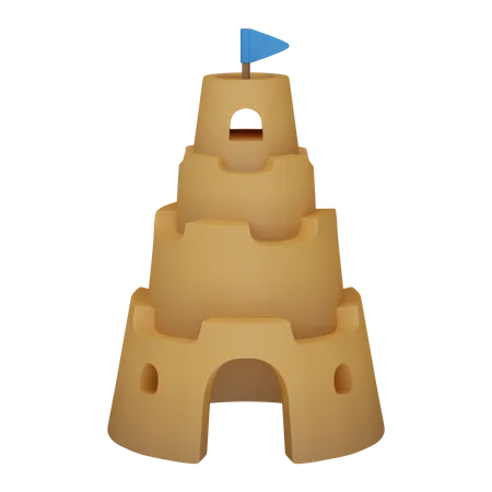 Sand castle  3D Icon