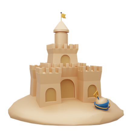 Sand Castle  3D Icon