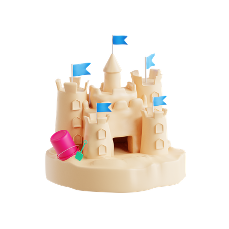 Sand Castle  3D Icon