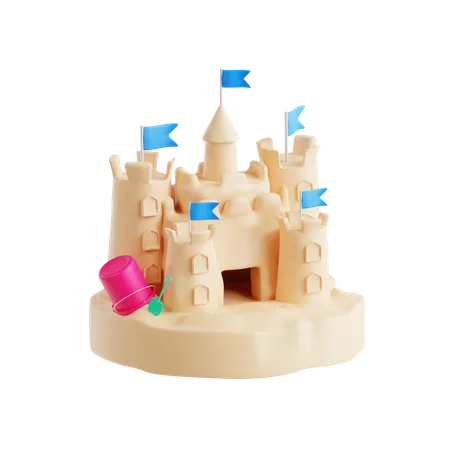 Sand Castle  3D Icon