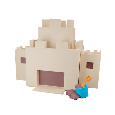 Sand Castle  3D Icon