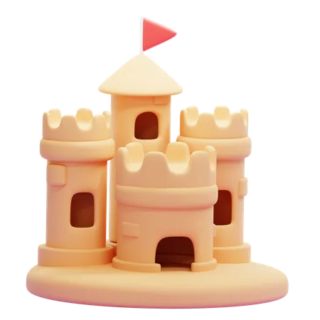 SAND CASTLE  3D Icon