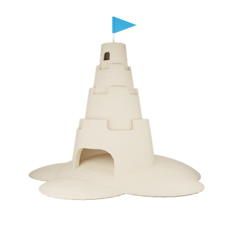 Sand Castle  3D Icon