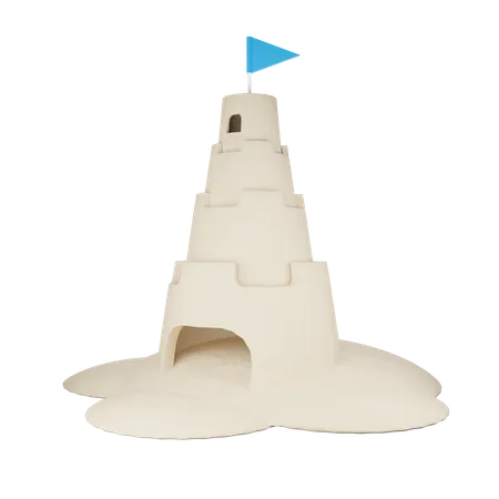 Sand Castle  3D Icon