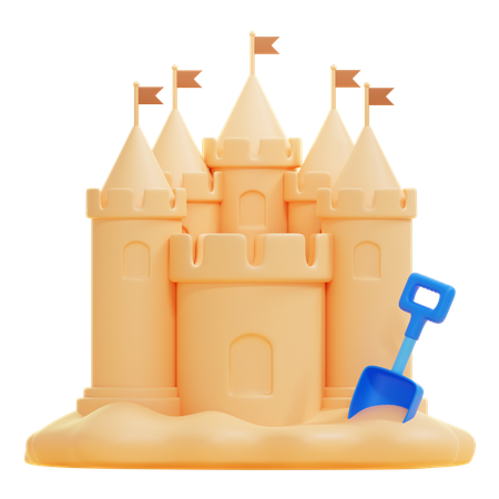Sand Castle  3D Icon