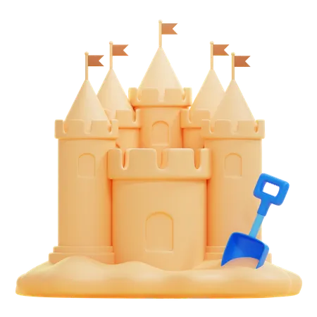 Sand Castle  3D Icon