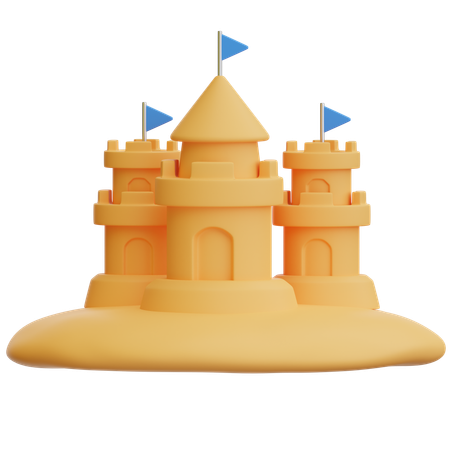 Sand Castle  3D Icon