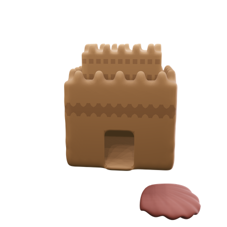 Sand Castle  3D Icon