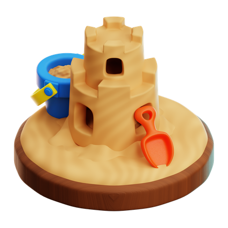 Sand Castle  3D Icon