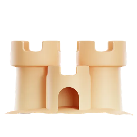 Sand Castle  3D Icon