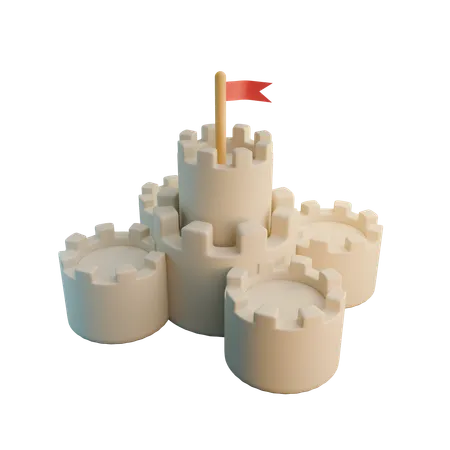 Sand Castle  3D Icon