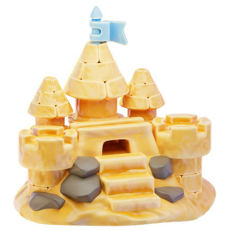 Sand Castle  3D Icon