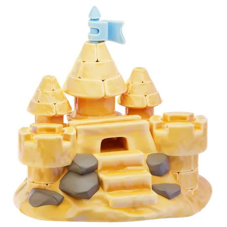 Sand Castle  3D Icon