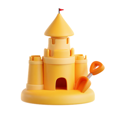 Sand Castle  3D Icon