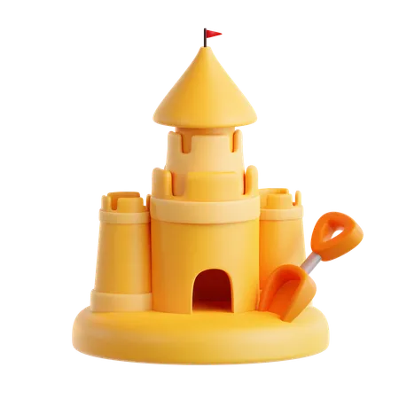 Sand Castle  3D Icon