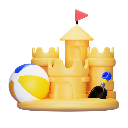 Sand Castle  3D Icon