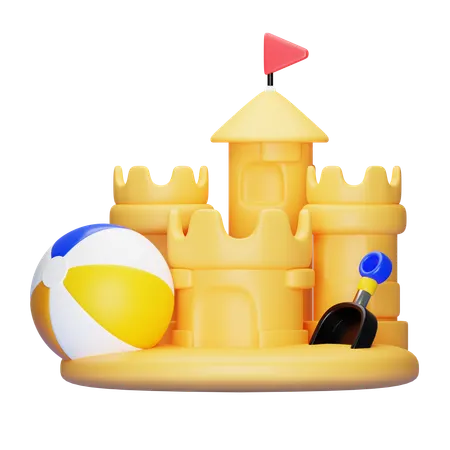 Sand Castle  3D Icon