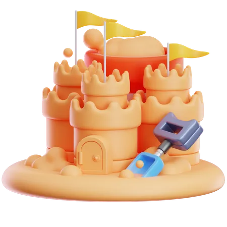 SAND CASTLE  3D Icon