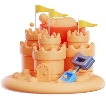 Sand Castle  3D Icon