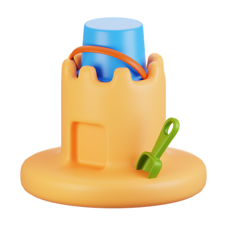 Sand Castle  3D Icon