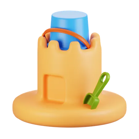 Sand Castle  3D Icon