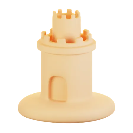 Sand castle  3D Icon