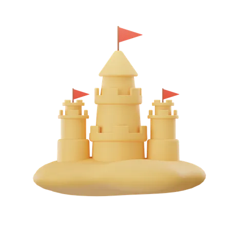 Sand Castle  3D Icon