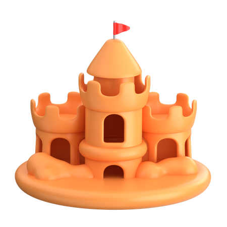 Sand Castle  3D Icon