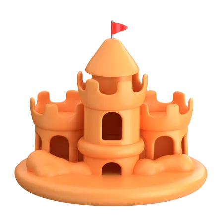 Sand Castle  3D Icon