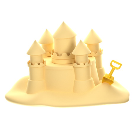 Sand Castle  3D Icon