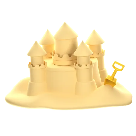 Sand Castle  3D Icon