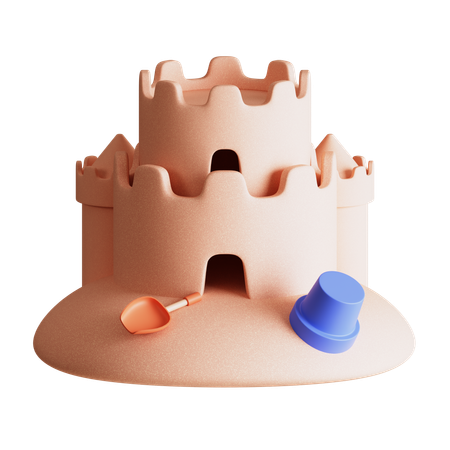 Sand Castle  3D Icon