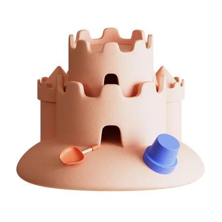 Sand Castle  3D Icon