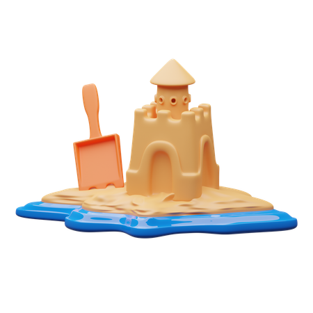 Sand castle  3D Icon