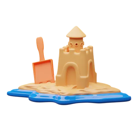 Sand castle  3D Icon