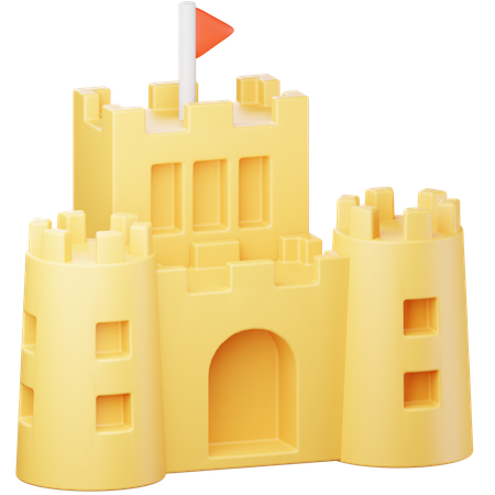 Sand Castle  3D Icon