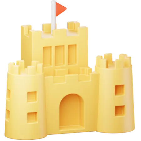 Sand Castle  3D Icon