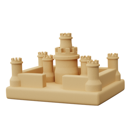 Sand Castle  3D Icon