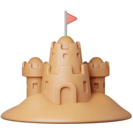 Sand Castle  3D Icon