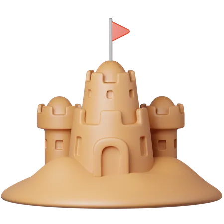 Sand Castle  3D Icon