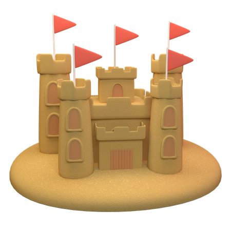 Sand Castle  3D Icon