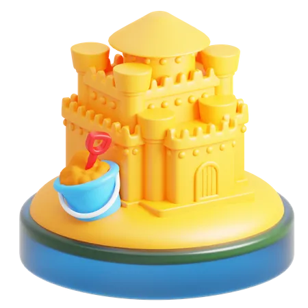 Sand Castle  3D Icon