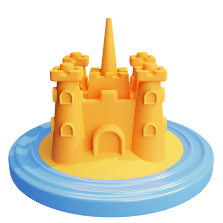 Sand Castle  3D Icon