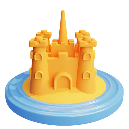 Sand Castle  3D Icon