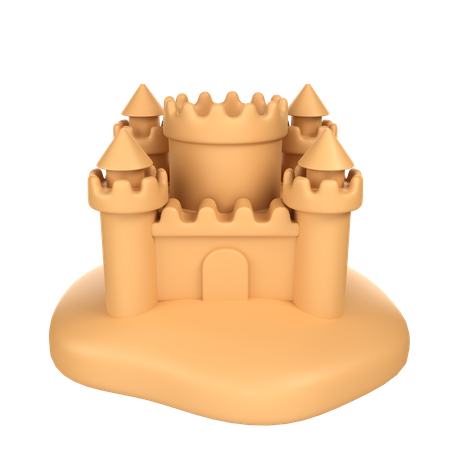 Sand Castle  3D Icon